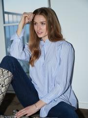 Lundgaard Skjorte med brede striber - Blue/white