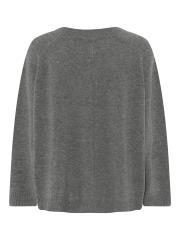 Lundgaard strik trøje, oversize, i lammeuld - koksgrå
