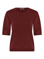 Lundgaard strik t-shirt -Winter Red