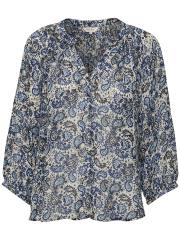 Part Two Bluse med Blue Paisley mnster