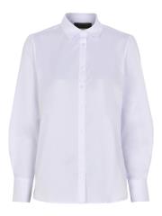 Lundgaard skjorte med pufærmer, hvid